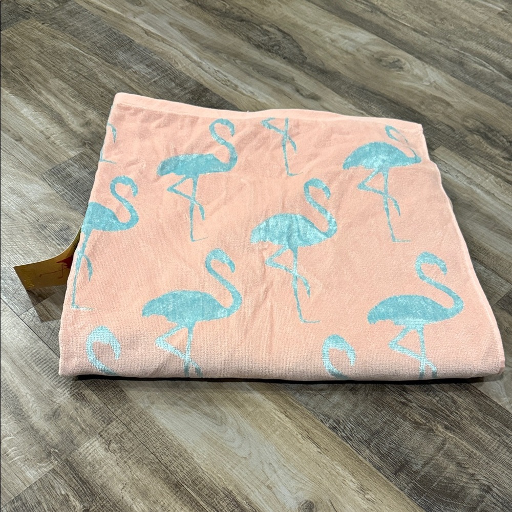 Collection B Pink and Blue Flamingo Towel